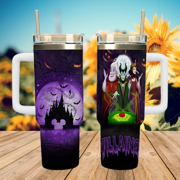 Star Mug Villains Tumbler, Evil Characters Stainless Steel Cup, Villain Theme Drinkware, Villain Gift, Dark Tumbler - Tumbler With Handle, To-Go Coffee Mug