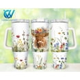 thumbnail image 1 of Star Mug Wildflower Cow 40Oz Tumbler Wrap , Boho Floral Cow Pieces 40 Oz Tumbler ,Cow 40Oz Tumbler - Tumbler With Handle, To-Go Coffee Mug, 1 of 4