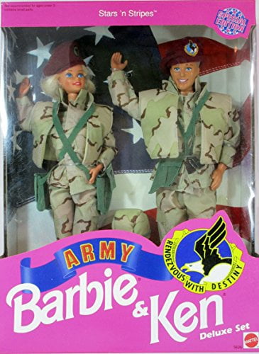 ミリタリー Star'n Stripes ARMY Barbie&Ken DeluxeSet Star 'N Stripes ARMY Barbie & Ken Deluxe Set - Walmart.com