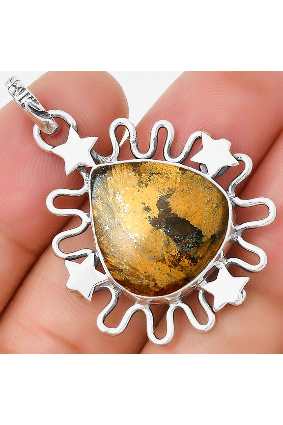 Star - Natural Bronzite 925 Sterling Silver Pendant Jewelry P-1454 SDP131400