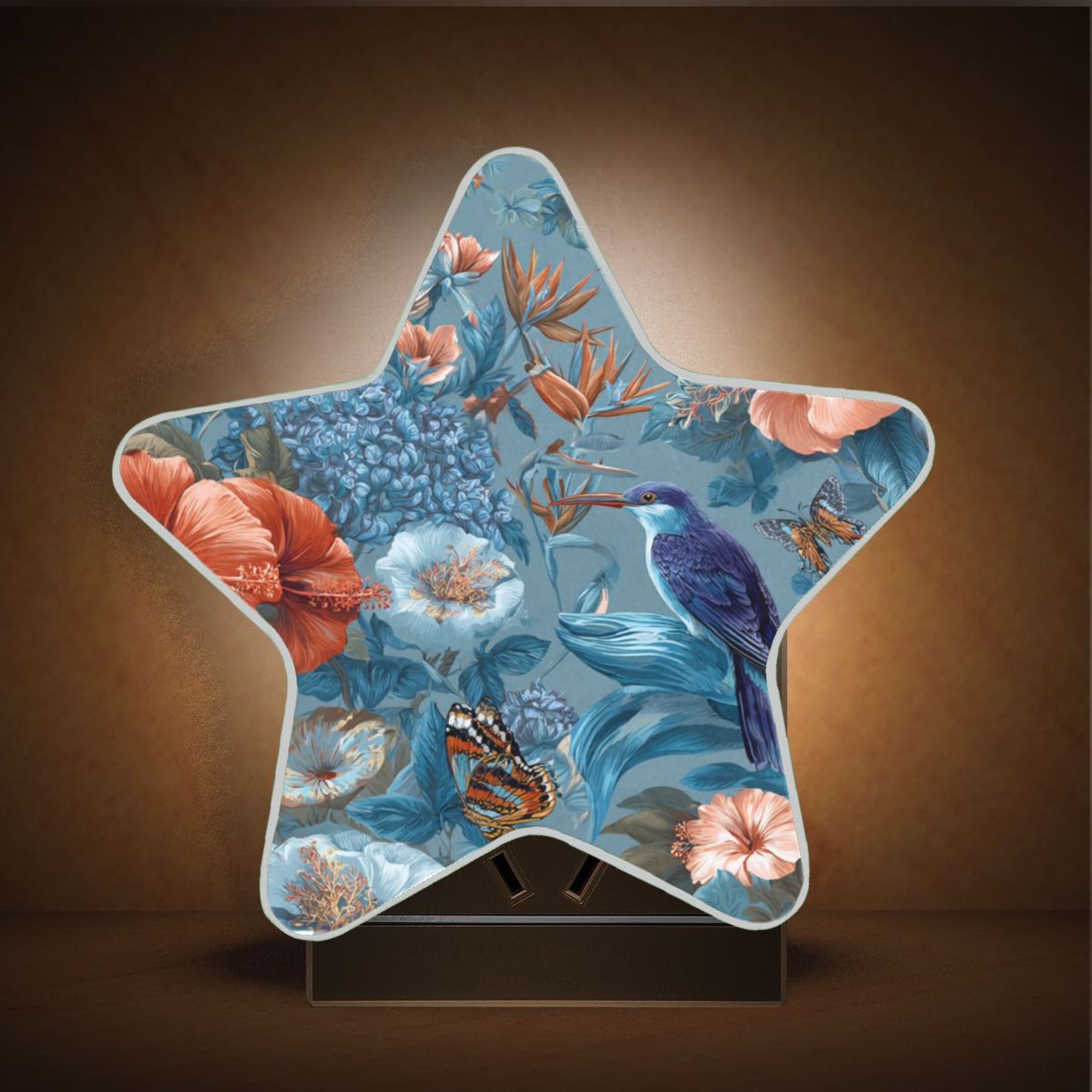 Star Night Light Auto On/Off Plug-in Wall Light with Light Sensor Warm ...