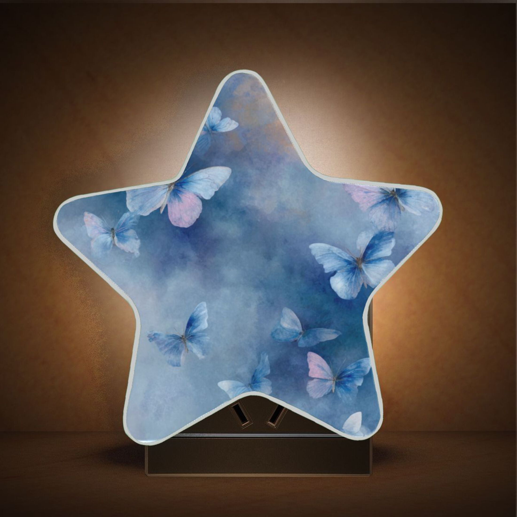 Star Night Light Auto On/Off Plug-in Wall Light with Light Sensor Warm ...
