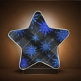 thumbnail image 1 of Star Night Light Auto On/Off Plug-in Wall Light with Light Sensor Warm White LED for Home Party Blue Snowflake Pattern, 1 of 6