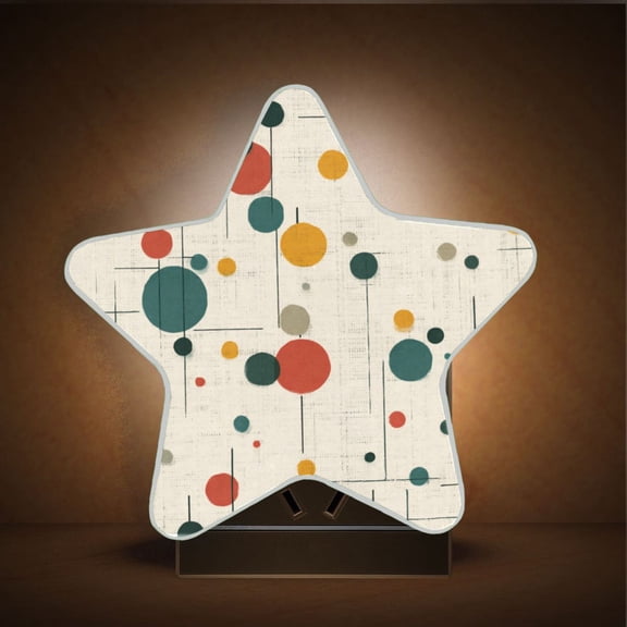 Star Night Light Auto On/Off Plug-in Wall Light with Light Sensor Warm White LED for Home Party Colorful Dots and Lines