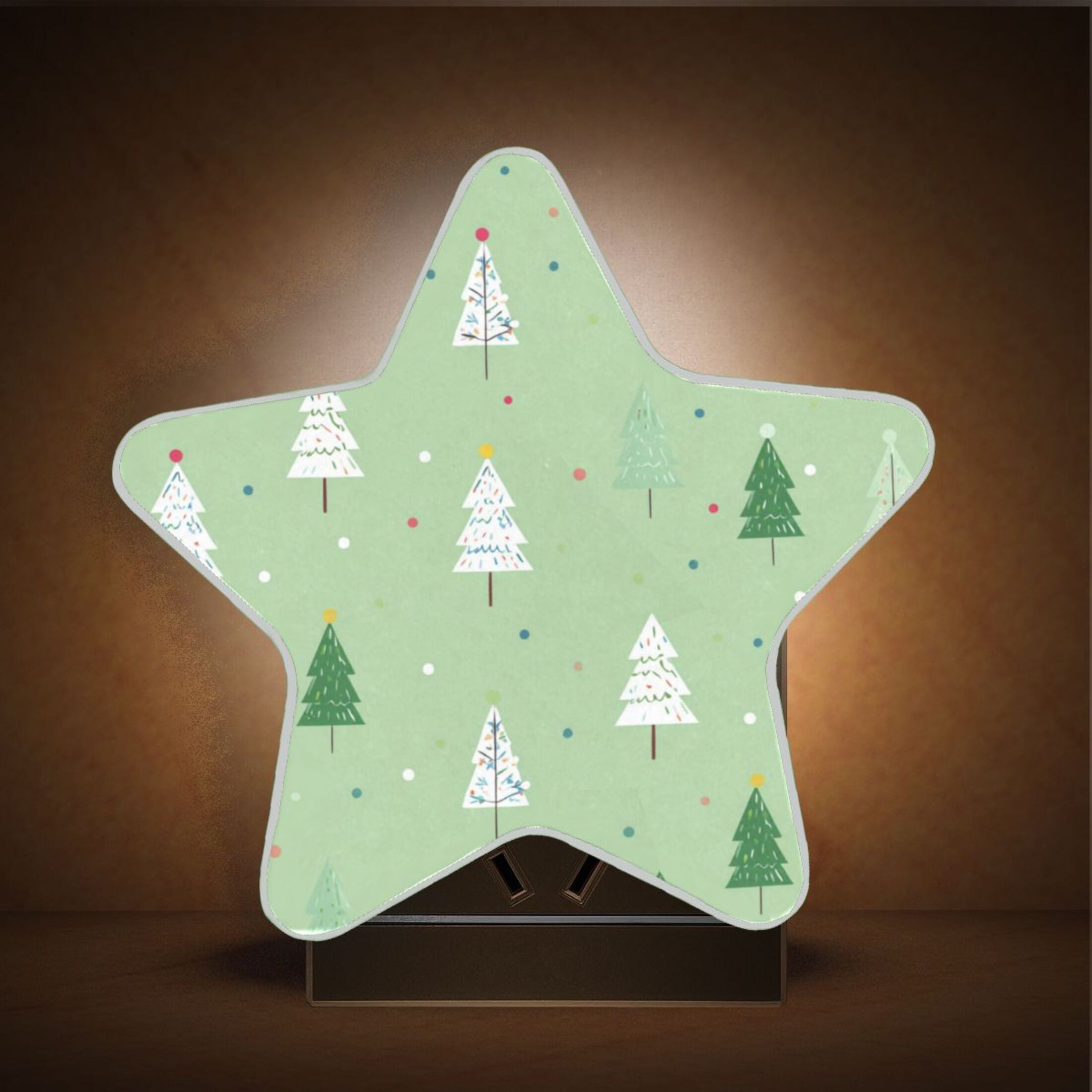 Star Night Light Auto On/Off Plug-in Wall Light with Light Sensor Warm ...