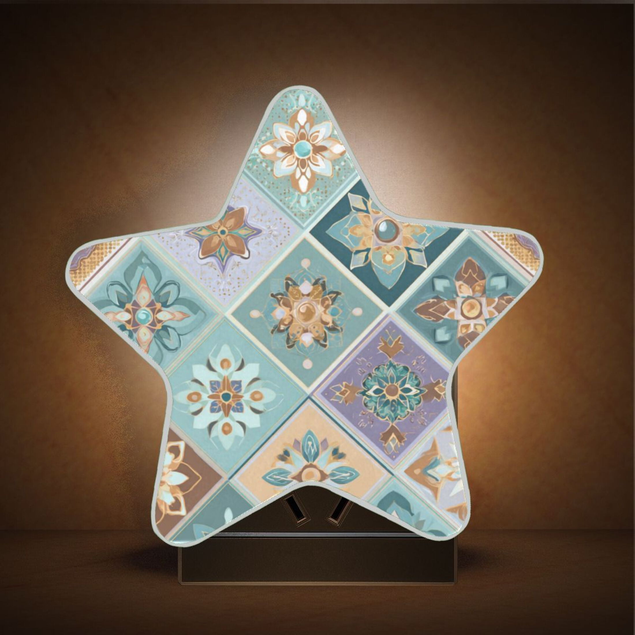 Star Night Light Auto On/Off Plug-in Wall Light with Light Sensor Warm ...