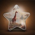 thumbnail image 1 of Star Night Light Auto On/Off Plug-in Wall Light with Light Sensor Warm White LED for Home Party Oil Painting Of Giraffe, 1 of 6