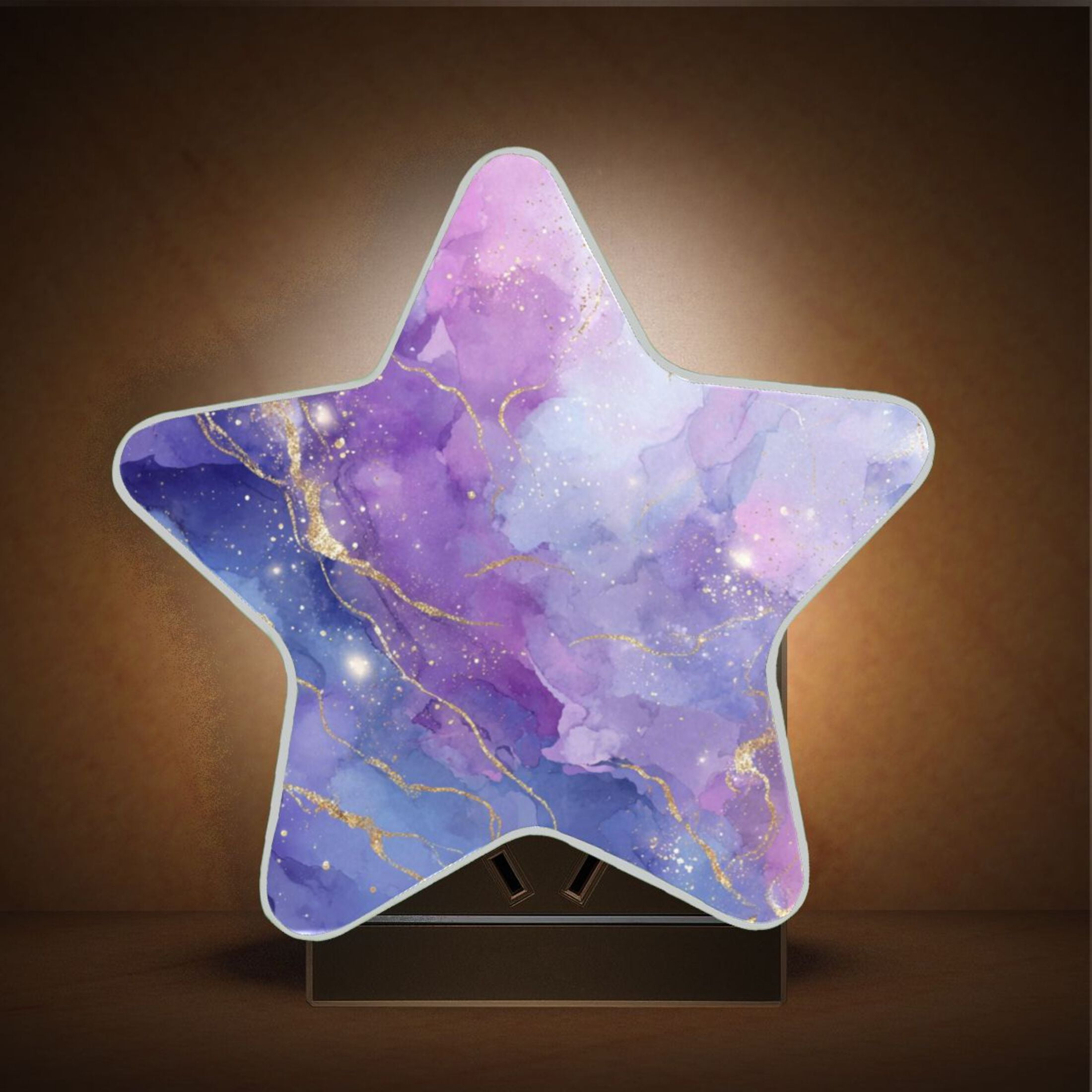 Star Night Light Auto On/Off Plug-in Wall Light with Light Sensor Warm ...