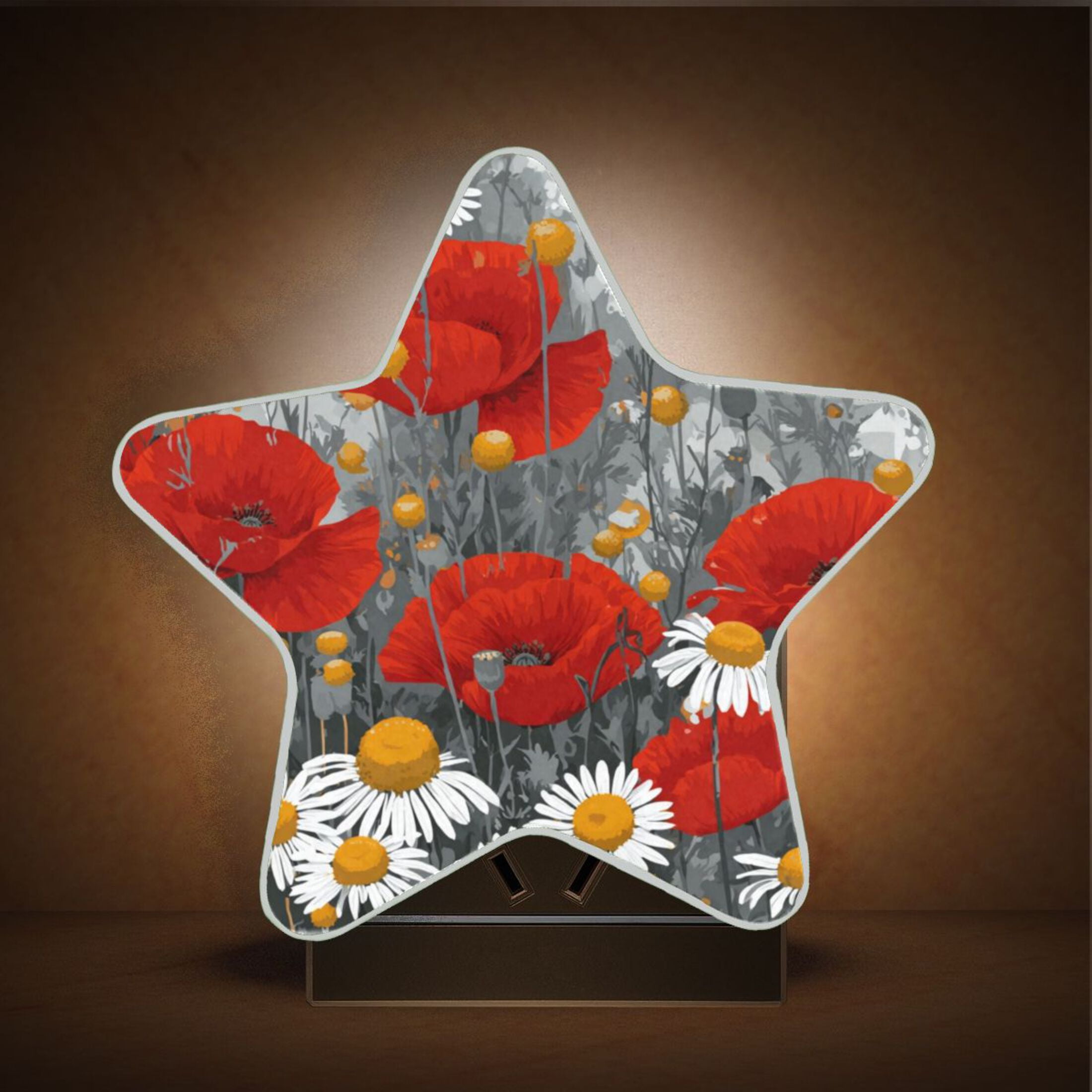 Star Night Light Auto On/Off Plug-in Wall Light with Light Sensor Warm ...