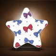 thumbnail image 1 of Star Night Light Auto On/Off Plug-in Wall Light with Light Sensor Warm White LED for Home Party Red and Blue Stripe Bows, 1 of 6