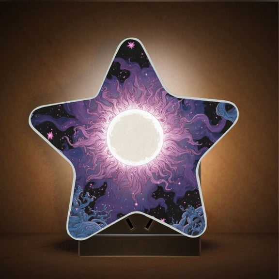 Star Night Light Auto On/Off Plug-in Wall Light with Light Sensor Warm White LED for Home Party Solar Vortex
