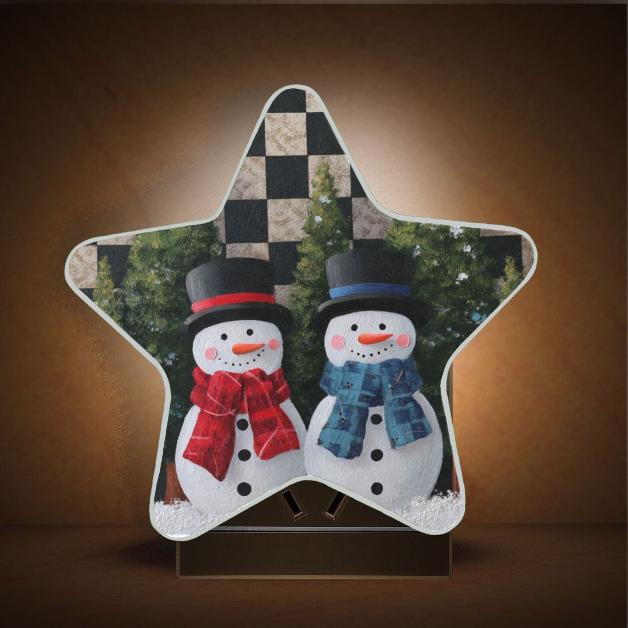 Star Night Light Auto On/Off Plug-in Wall Light with Light Sensor Warm ...