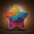thumbnail image 1 of Star Night Light Auto On/Off Plug-in Wall Light with Light Sensor Warm White LED for Home Party Vibrant Colorful Tie-dye Pattern, 1 of 6