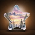 thumbnail image 1 of Star Night Light Auto On/Off Plug-in Wall Light with Light Sensor Warm White LED for Home Party Watercolor Winter Landscape, 1 of 6