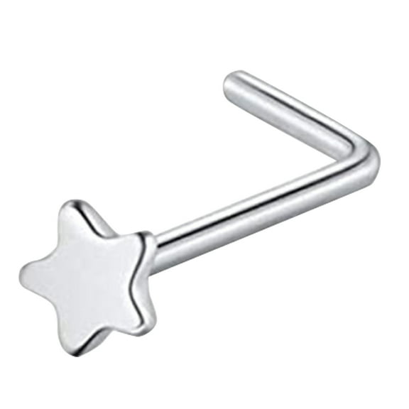 Star Nose Stud Stainless Steel Nose Rings Hoop Studs Body Piercing Jewelry Nose Ring Hoop for Women,Nostril Piercing Jewelry