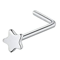 Star Nose Stud Stainless Steel Nose Rings Hoop Studs Body Piercing Jewelry Nose Ring Hoop for Women,Nostril Piercing Jewelry