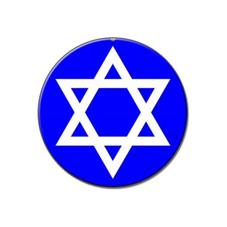Star Of David - Jewish Lapel Hat Pin Tie Tack Small Round