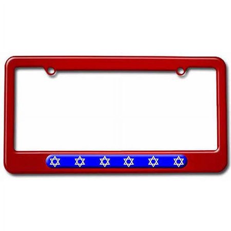Star Of David License Plate Tag Frame, Multiple Colors