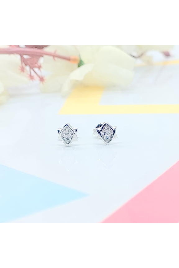 Star Of David Stud Earring Sparkle Star Studs Celestial Earring Minimalist Handmade Anniversary Gift Stud with Pushback 925 Sterling Silver