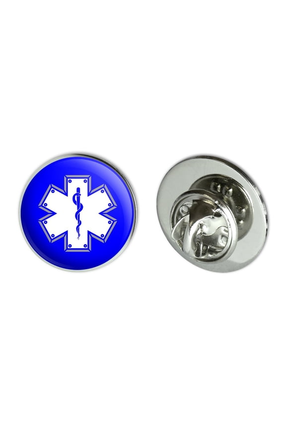 Star Of Life Medical Health EMT RN MD Metal 0.75" Lapel Hat Pin Tie Tack Pinback