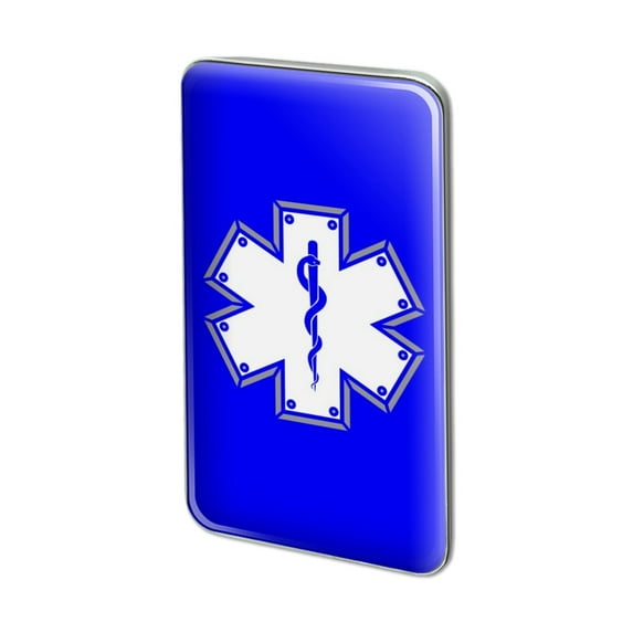 Star Of Life Medical Health EMT RN MD Metal Rectangle Lapel Hat Pin Tie Tack Pinback