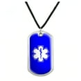 thumbnail image 1 of Star Of Life Medical Health EMT RN MD Military Dog Tag Pendant Necklace with Cord, 1 of 4