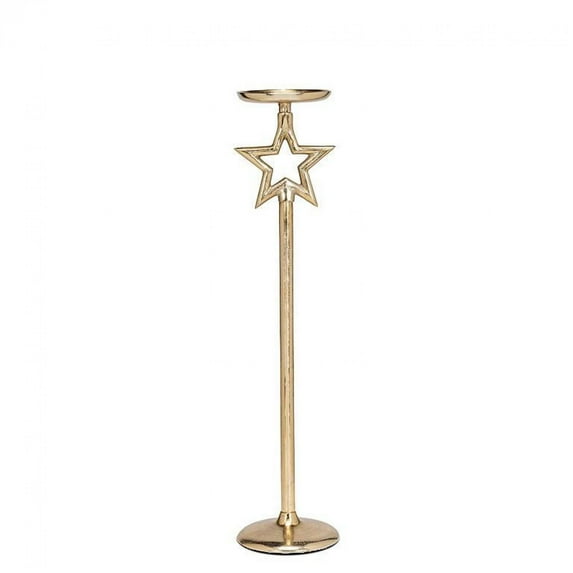 Star On Stand Pillar Candle Holder