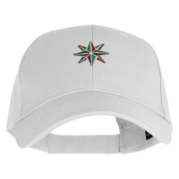 Star Ornament Embroidered Low Profile Structured Cap - White OSFM