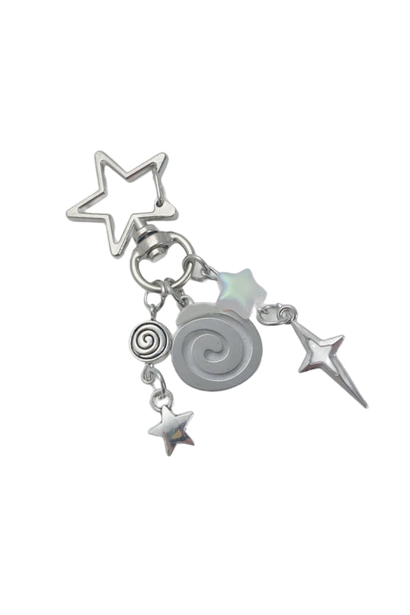 Star Ornament Gothic Hanging Ornament Fashion Keychain Charm Alloy Texture Suitable for Bag and Decorating