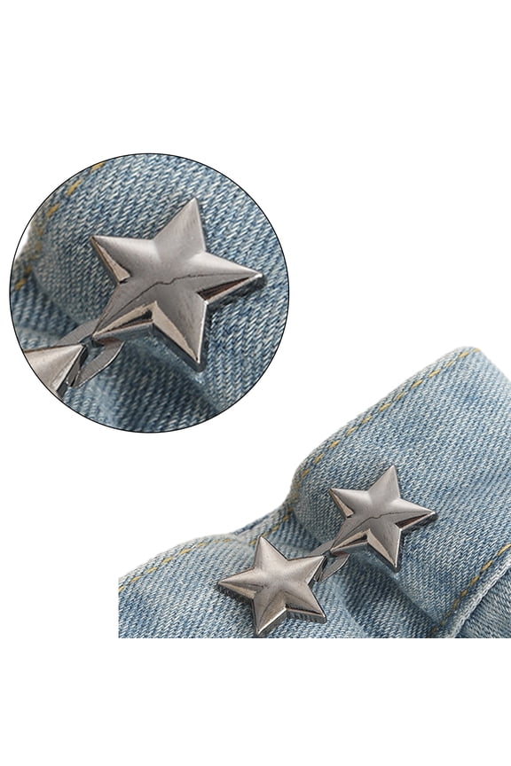 Star Pant Pin Jean Button Pins Adjustable Waist Buckle Button for Pant Star Tighten Waist Button Pin No Sew