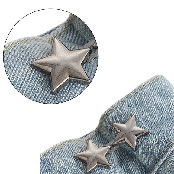 Star Pant Pin Jean Button Pins Adjustable Waist Buckle Button for Pant Star Tighten Waist Button Pin No Sew