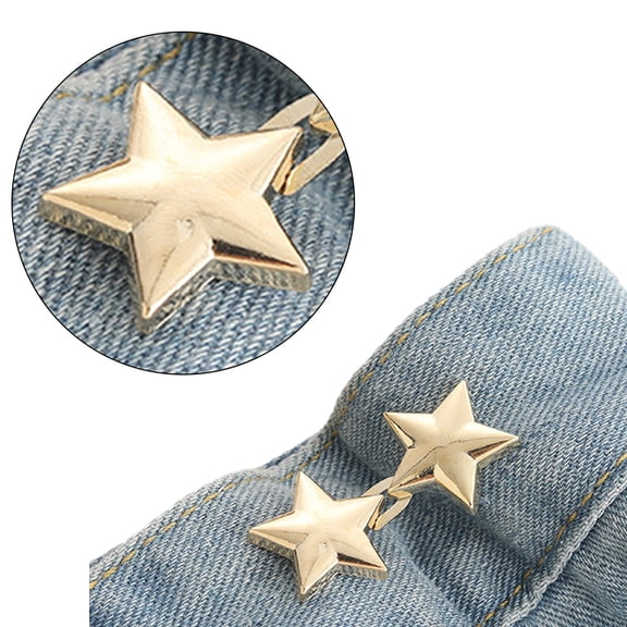 Star Pant Pin Jean Button Pins Adjustable Waist Buckle Button for Pant Star Tighten Waist Button Pin No Sew