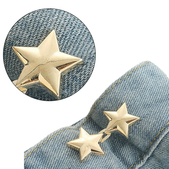 Star Pant Pin No Sew Waist Buttons Button Jean Button Pins Adjustable Waist Buckle Tighten Waist Button Pin