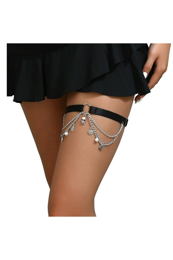Star Pants Chain Punk Gothic Layered Body Jewelry Waist Belt Trouser Accessories for Women Men Stylish Hop