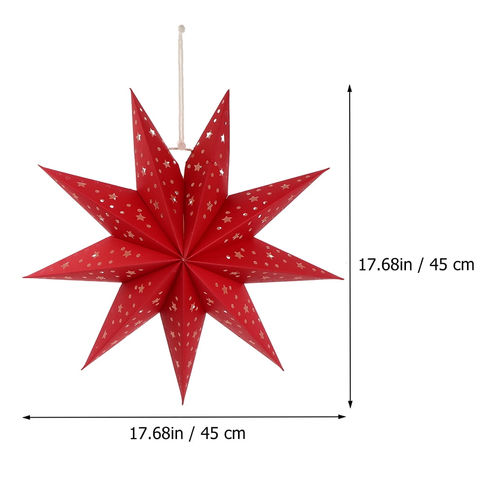 Star Paper Hanging Light Shade Christmas Pendant Light Lights Outdoor