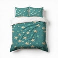 thumbnail image 1 of Star Pattern Bedding Set 3 Pcs Soft Microfiber Quilt Cover For Bedroom Decor, Comforter Cover With 2 Pillowcase, 1 of 5