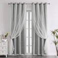 thumbnail image 1 of Star Pattern Blackout Curtains,Double Layer Sheer Lace Drapes,Thermal Insulated Bedroom Curtains,Room Darkening Window Panels,Decorative Privacy Curtains,Celestial Home Window Treatments, 1 of 6