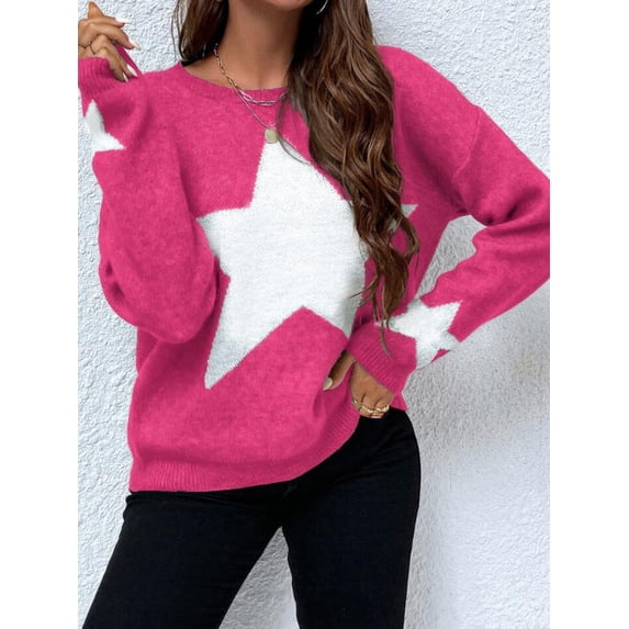 Star Pattern Cozy Sweater