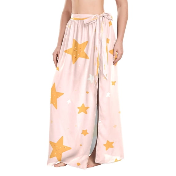 Star Pattern Women's Swimwear Cover Up Beach Dress Strappy Adjustable Strap Summer Beach Versatile Cover Up
