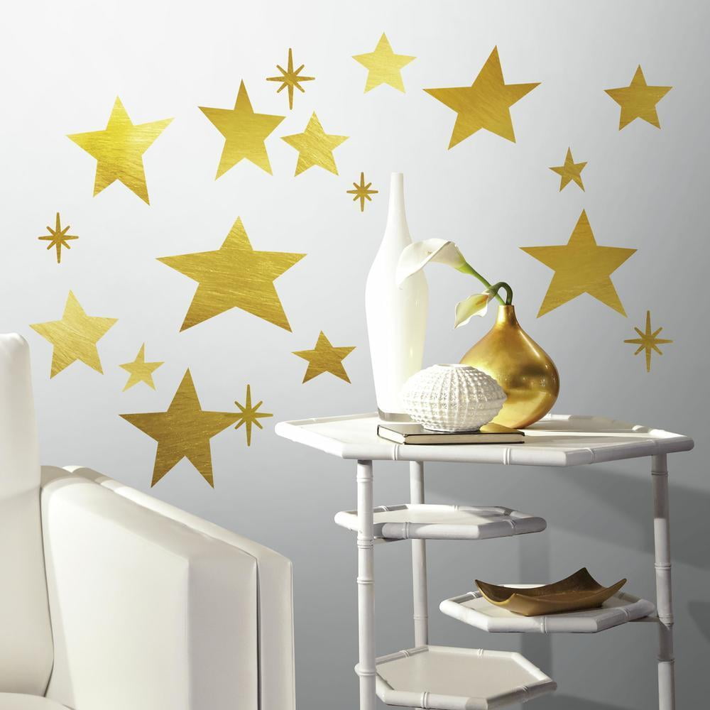 Metallic Gold Star Peel and Stick Wall Decals