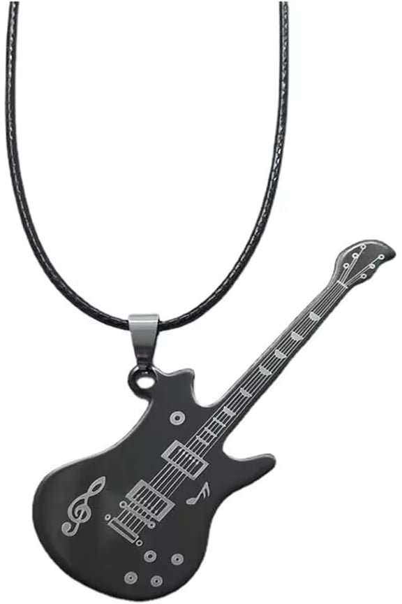 Star Pendant Vintage Necklace - Punk Star Choker Rock Roll Guitar Layered Necklace