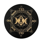Star Pendulum Board Wooden Dowsing Board Divination Metaphysical Message Board for Witchcraft Wiccan Altar Supplies Kit Beginner Witchcraft Supply, Round Shape