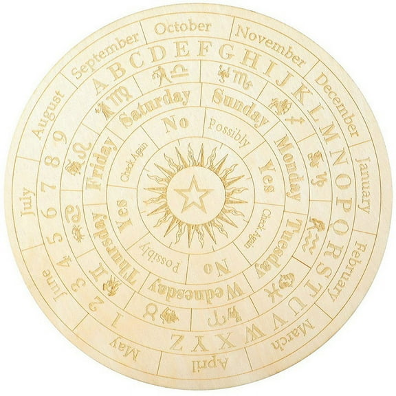 Star Pendulum Board Wooden Dowsing Board Divination Metaphysical Message Board