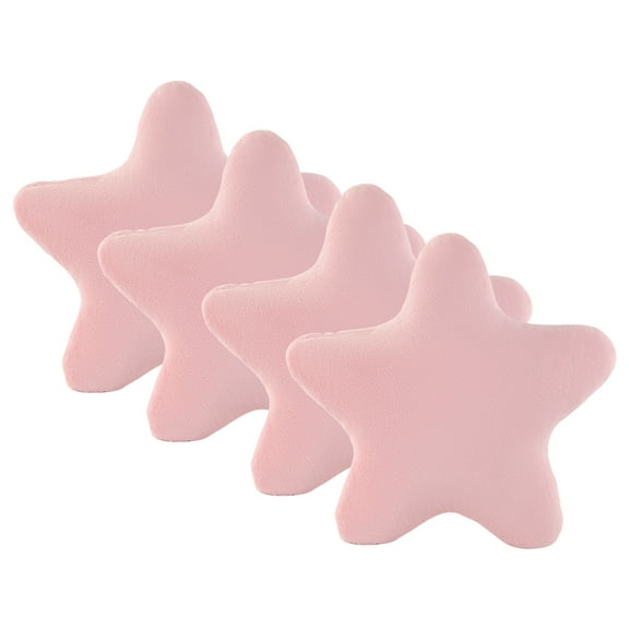 Star Pillow, Decorative Throw Pillows for Bed Couch, 15" Star Shaped Pillow Plush Floor Cushions Room Decor Pillow with Soft Faux Rabbit Fur for Sofa Bedroom Living Room,4 Count