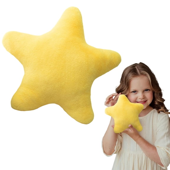 Star Pillow, Decorative Throw Pillows for Bed Couch, Star Shaped Pillow Plush Floor Cushions Room Decor Pillow with Soft Faux Fur for Sofa Bedroom Living Room Decor