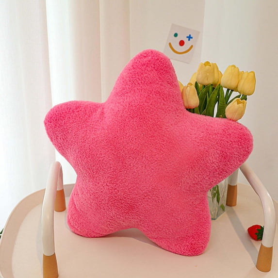 Star Pillow, Super Soft Plush Throw Pillow, Fleece Cover, Machine Washable, Decorative Cushion for Sofa or Bed