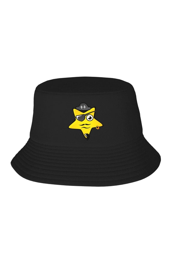 Star Pirate Skull Bucket Hat For Womens And Mens Outdoor Beach Fisherman Hat Sun Hat
