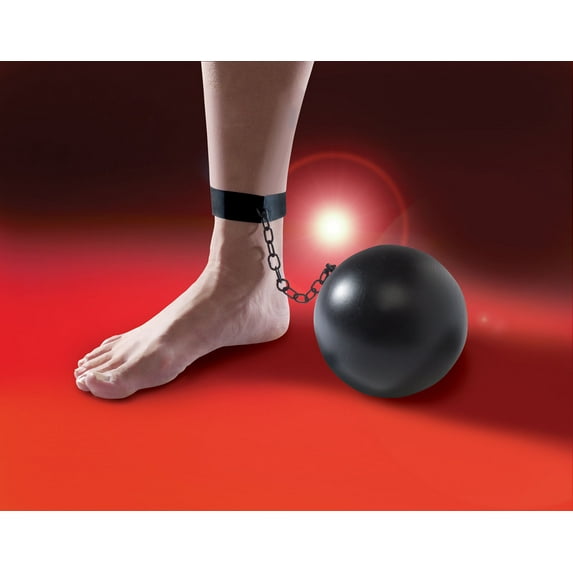 Loftus International Star Power Pirate Prisoner Ball and Chain Costume Accessory, Black, 10" Novelty Item