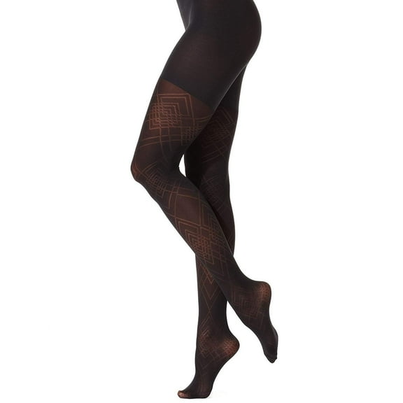 Star Power by Spanx Womens Tights Center Stage Diamond Daze A Black