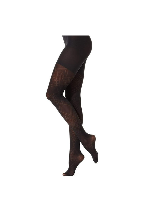 Star Power by Spanx Womens Tights Center Stage Diamond Daze A Black